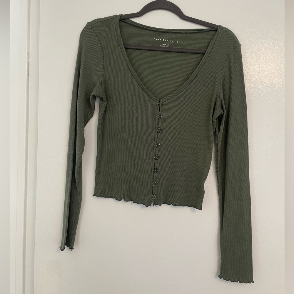 Cropped Long Sleeve Top